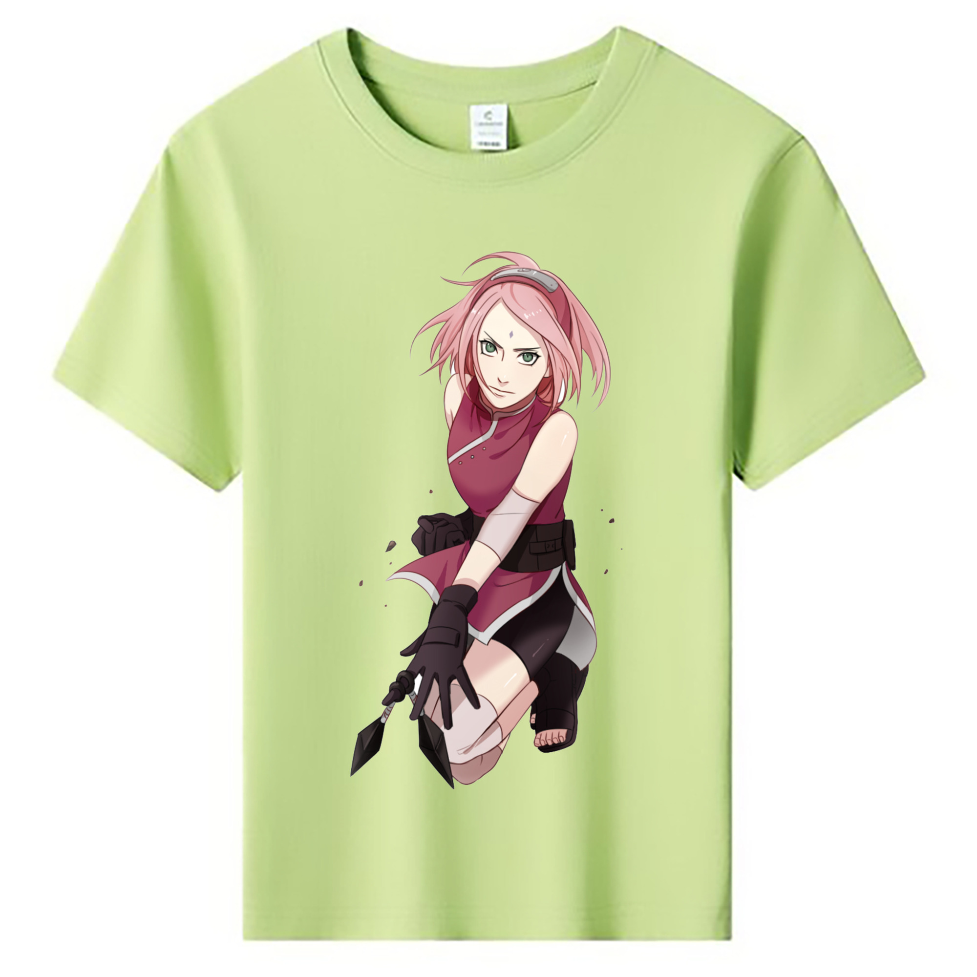 （画像用） NARUTO -ナルト- 春野サクラ Haruno Sakura 綿100％キッズTシャツ（フロントプリント）